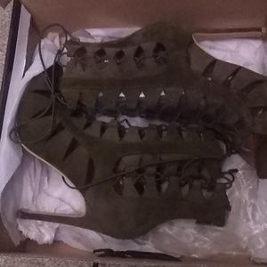 Hunter Green Velvet heels